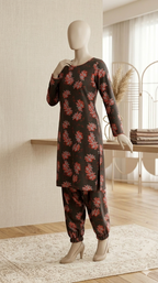 Floral Print Tunic with Gathered Tulip Pants - Ethnic Co-ord Set (PCU 5022)