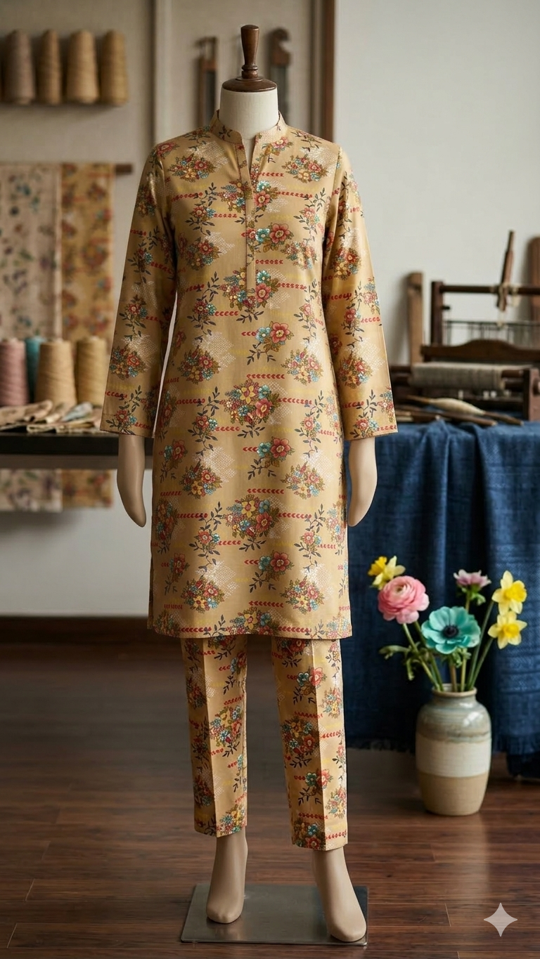 The "Bloom" Co-ord Set - Elegant Floral Two-Piece Suit (PCU 5022)