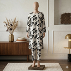 Garden Bliss Floral Print Co-ord Set | Breathable Cotton Two-Piece Suit (PCU 5022)