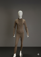 High-Performance Zip-Up Activewear Set | Seamless Leggings & Jacket (9005)