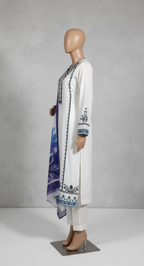 Cotton Silk  Unstitched 3-Piece Suit (CSEU-5019)