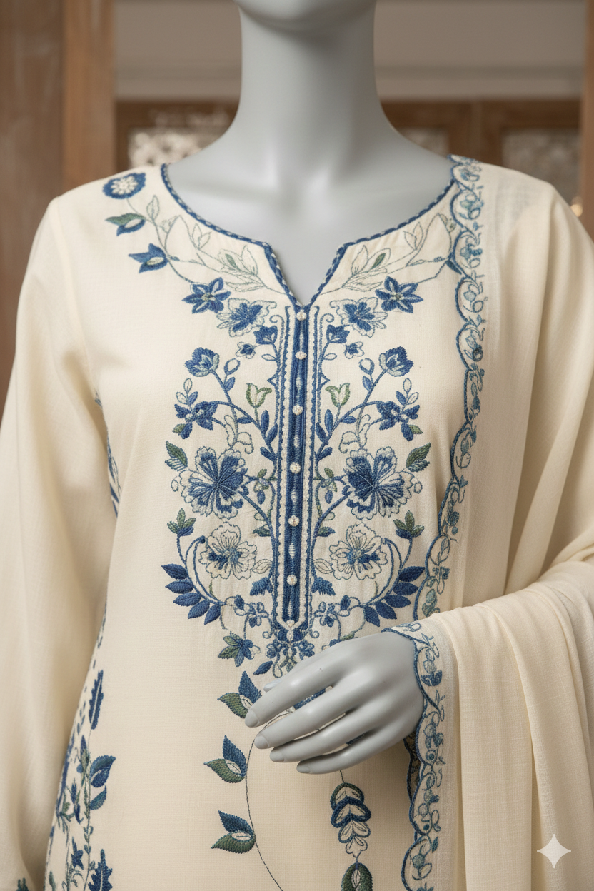 Ethereal 3-Piece Embroidered Lawn Collection – Unstitched Premium Summer Edition (LEU 5047)