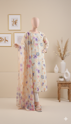 Lavender Blossom: Premium Printed Lawn Unstitched 3-Piece Suit (LPU 5063)