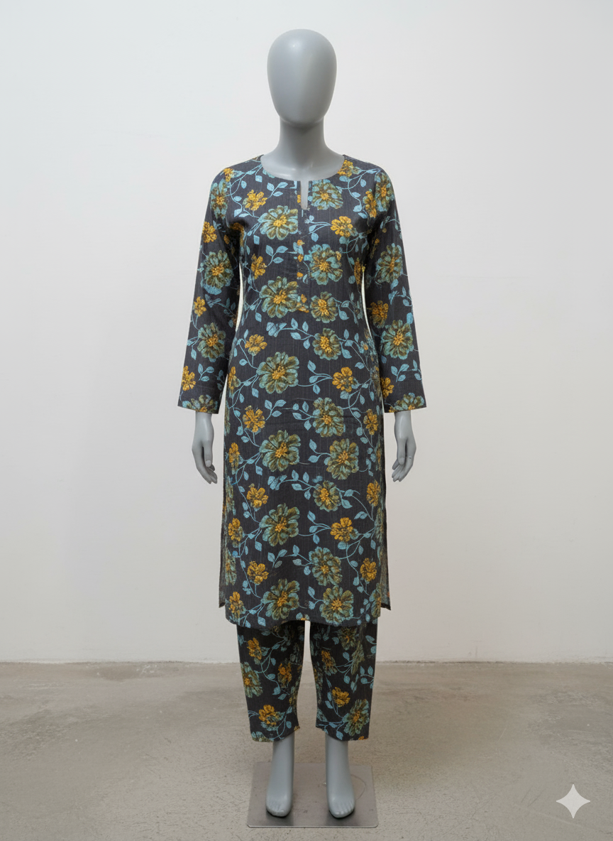 Ladies unstitched 2pcs suit