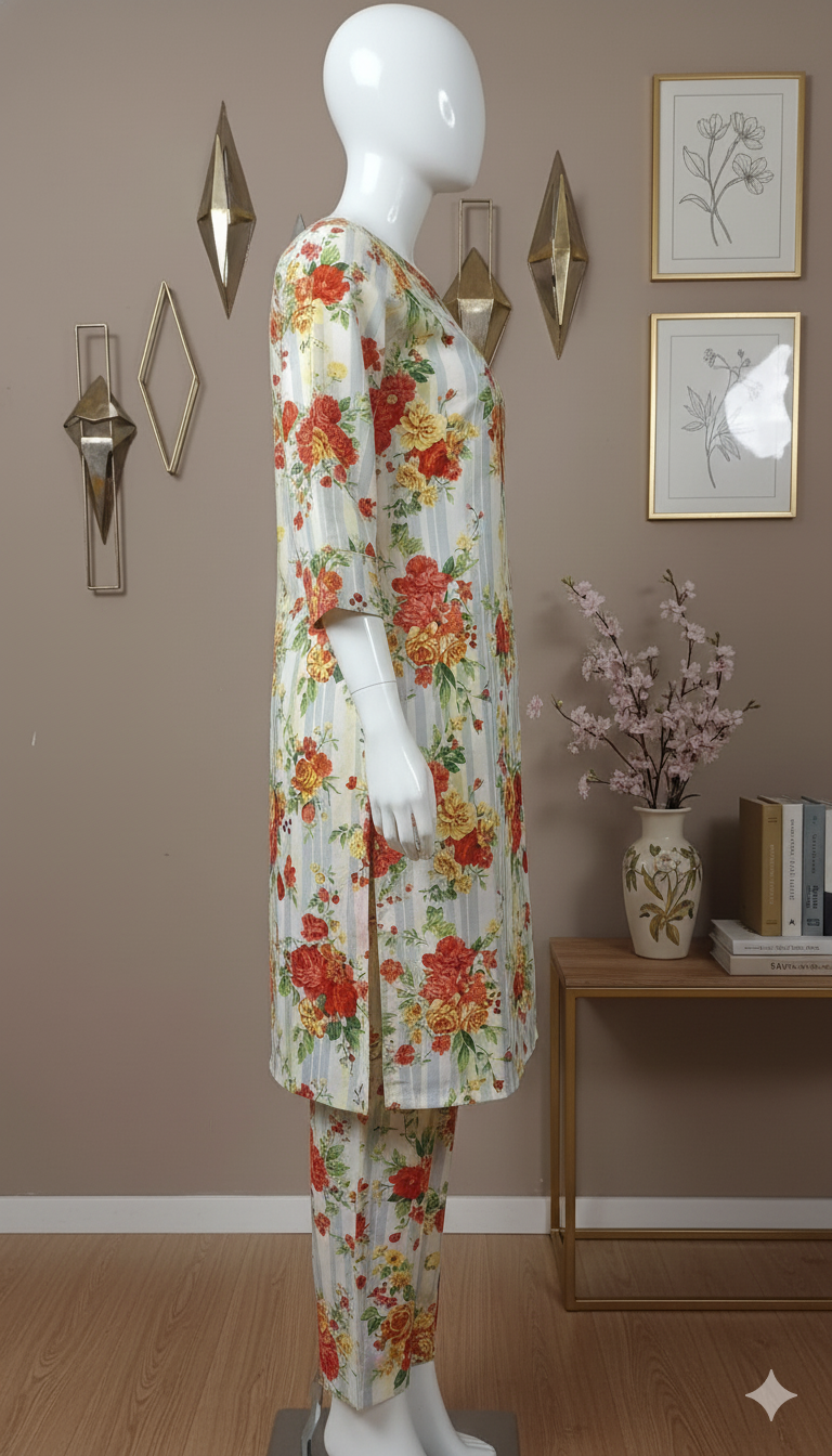 Premium Cotton 2-Piece Unstitched Suit (PCU-5022)