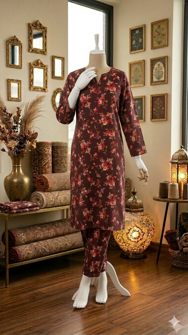 Midnight Rose Bloom 2-Piece Set – Deep Chocolate & Berry (PCU 5022)