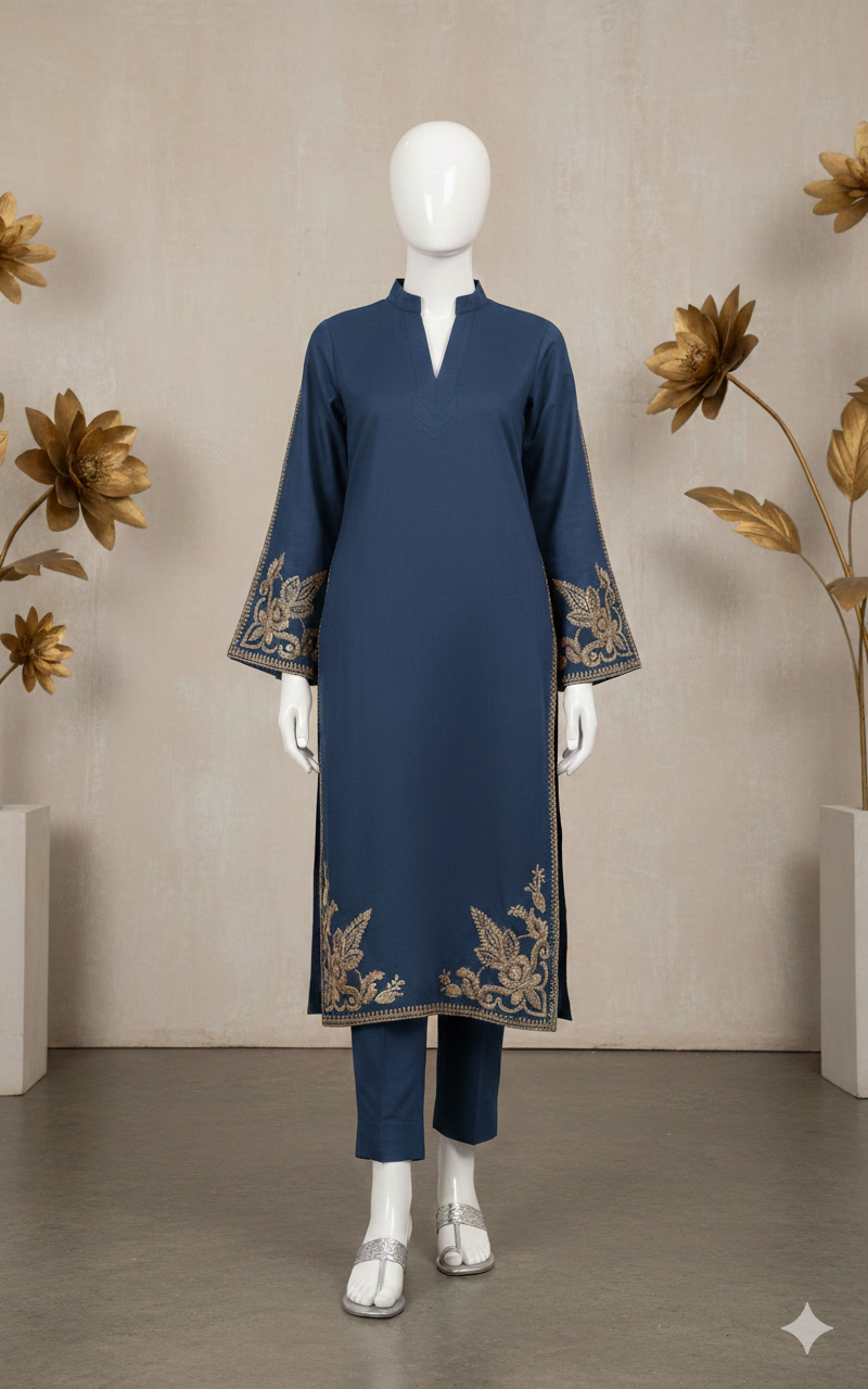 Heritage Embroidered Unstitched Lawn Collection – Premium 2026 Edition (LEU 5045)