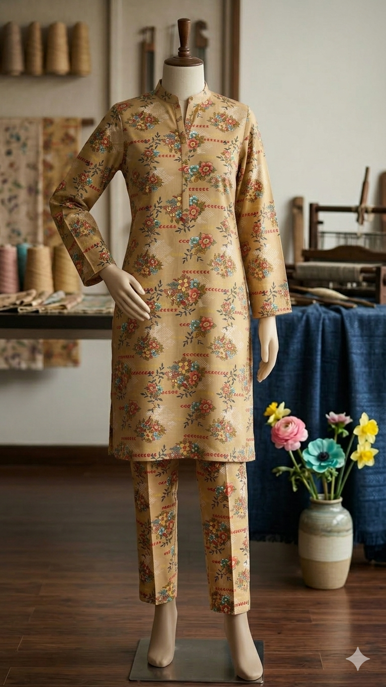 The "Bloom" Co-ord Set - Elegant Floral Two-Piece Suit (PCU 5022)