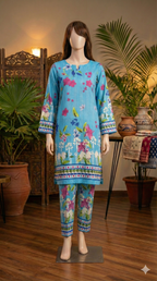 zh2 Premium Cotton Printed Suits | Leaf & Floral Designs (PCU 5023)