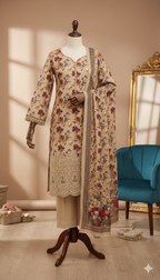 Summer Symphony | Unstitched Schiffli & Digital Printed Lawn - ZH2 Store (LCKU 5031)