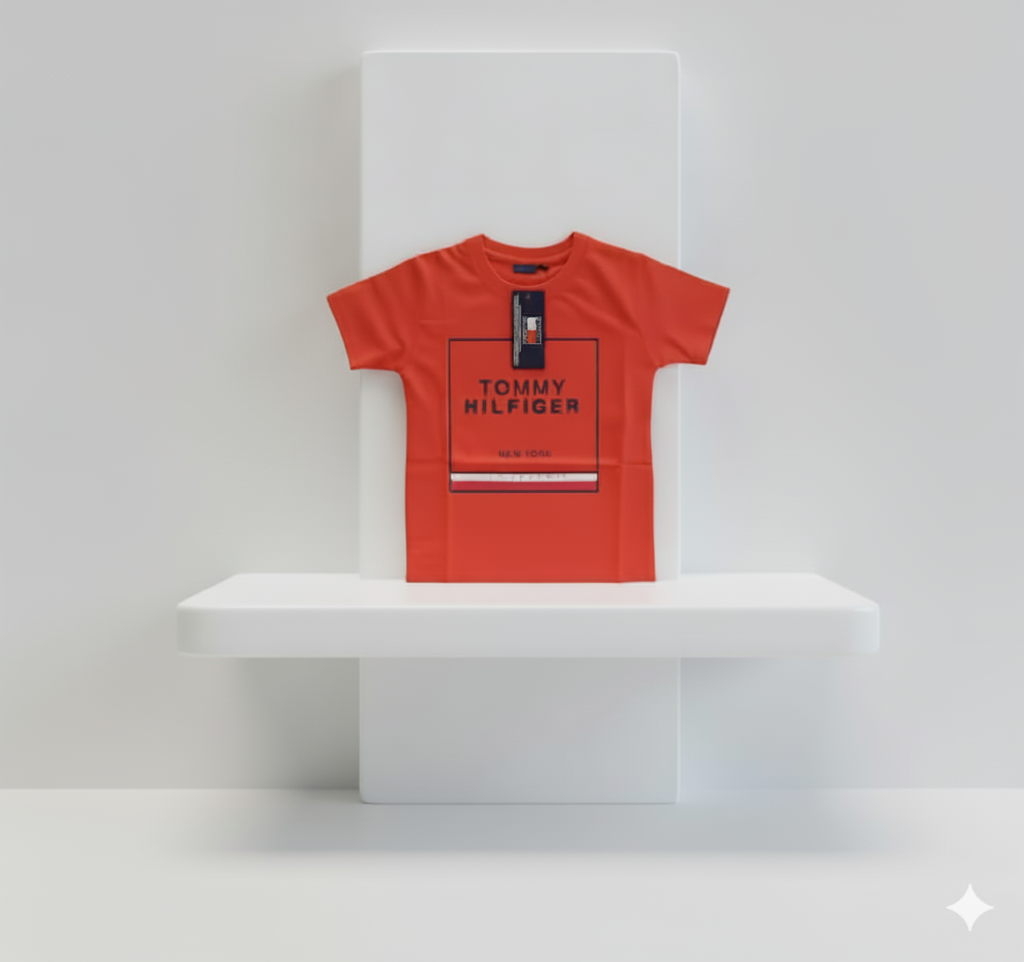 Tommy Hilfiger Kids' Essential Logo T-Shirt – Sport Red (1004)