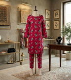 Summer Petals: Hand-Block Inspired Ethnic Co-ord Set (PCU 5022)