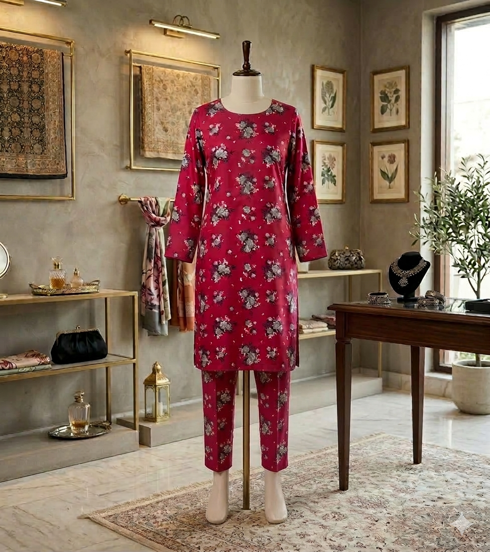 Summer Petals: Hand-Block Inspired Ethnic Co-ord Set (PCU 5022)