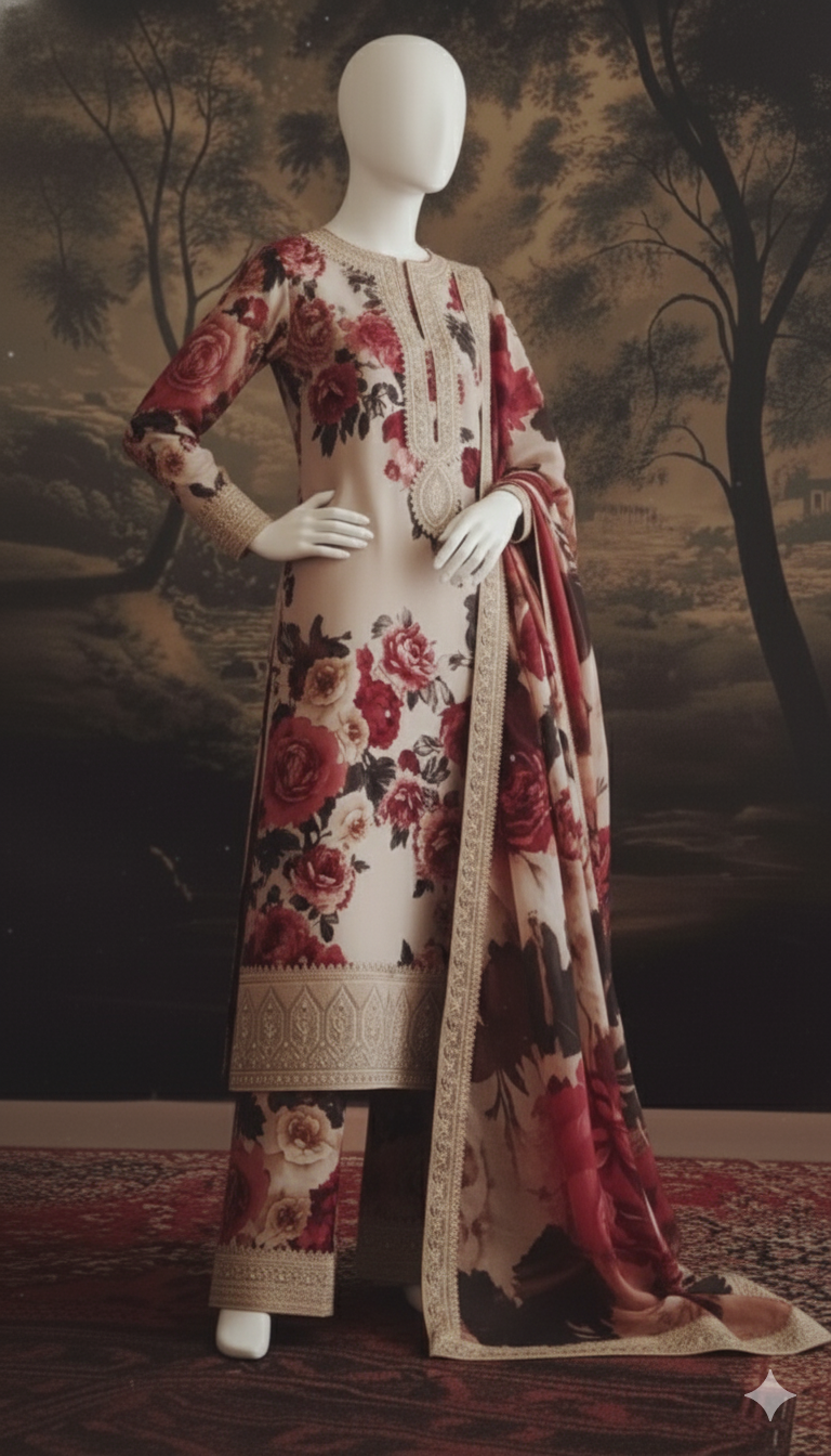 Silk Unstitched 3-Piece Suit (SU-5008)