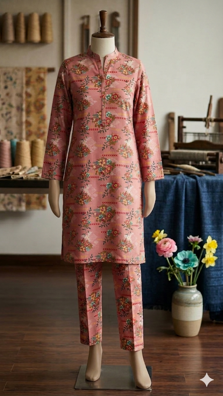 The "Bloom" Co-ord Set - Elegant Floral Two-Piece Suit (PCU 5022)