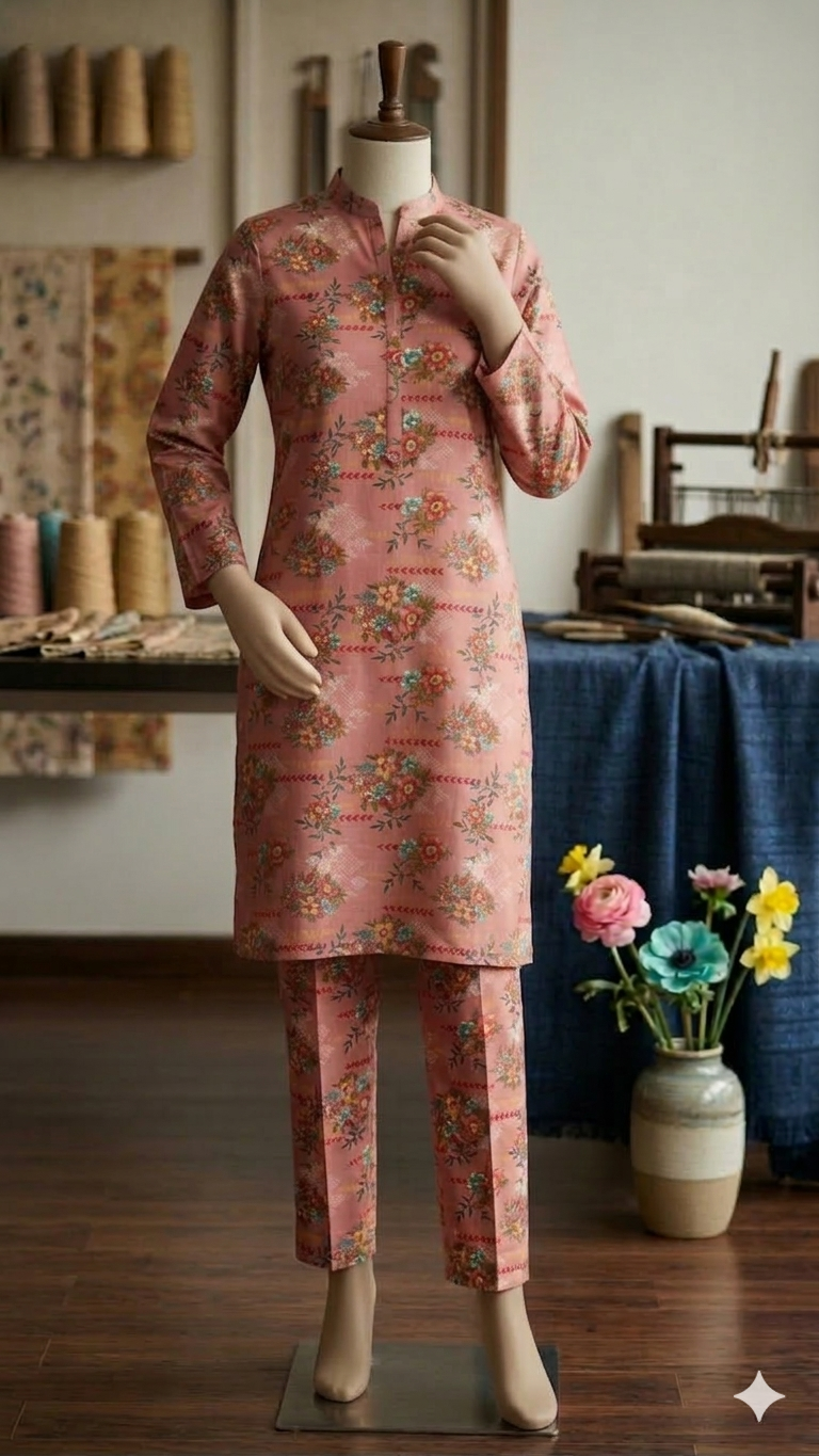 The "Bloom" Co-ord Set - Elegant Floral Two-Piece Suit (PCU 5022)