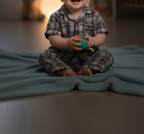 Boys' Classic Plaid Night Suit Set | Short Sleeve Pajama Top & Long Pants (1024)