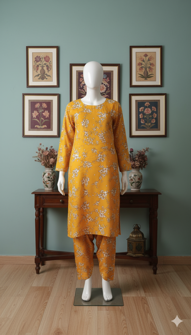 Premium Cotton 2-Piece Unstitched Suit (PCU-5022)