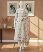 Cotton Silk Net Unstitched 3-Piece Suit (NSU-5010)