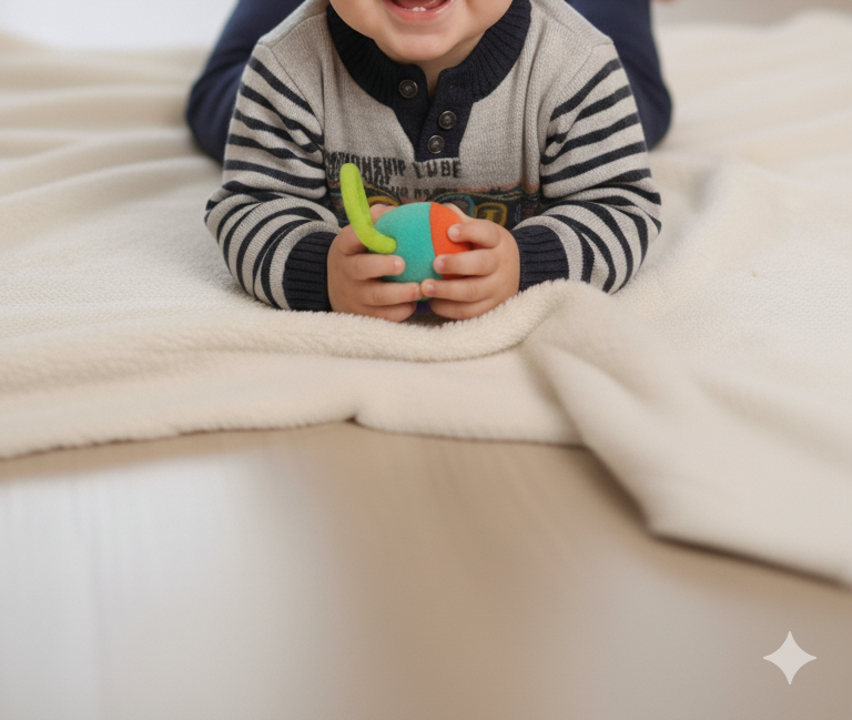 Boys' Striped Knit Sweater | Mock Neck with Urban Graphic Print (1023)