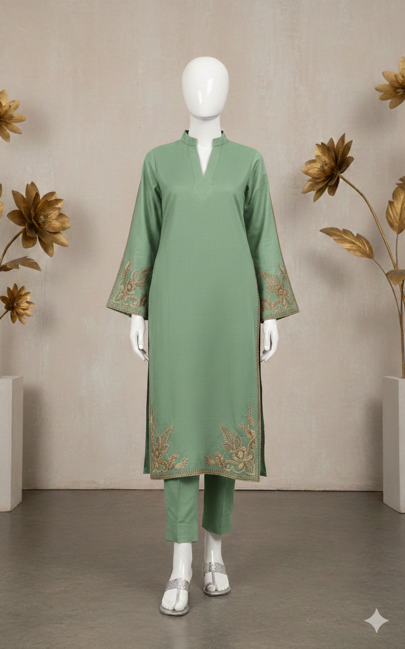 Heritage Embroidered Unstitched Lawn Collection – Premium 2026 Edition (LEU 5045)