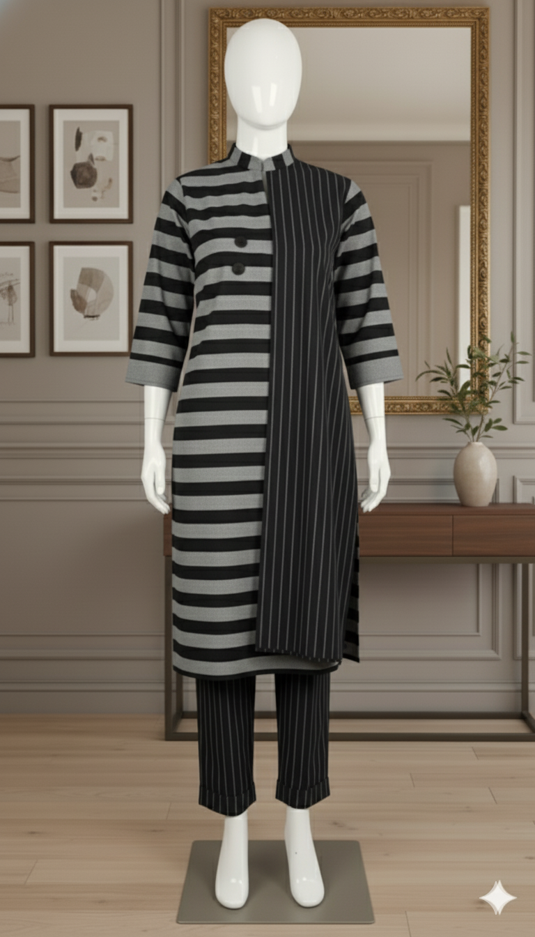 Cotton Unstitched 3-Piece Suit (SCU-5021)