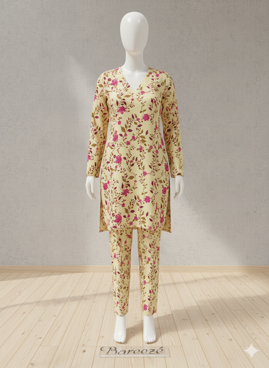 Ladies unstitched 2pcs suit
