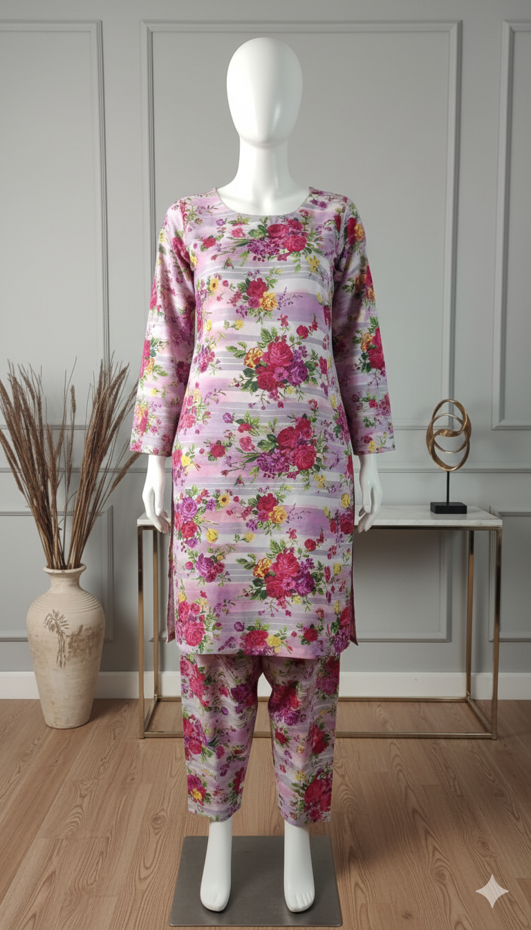 Premium Cotton 2-Piece Unstitched Suit (PCU-5022)