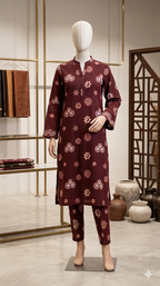 Women’s Designer Printed Lawn Suit - 3 Piece Unstitched Ethnic Wear (PCU 5022)