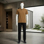 Men’s Solid Short Sleeve Polo Shirt – Premium Cotton Fit (7042)