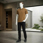 Men’s Solid Short Sleeve Polo Shirt – Premium Cotton Fit (7042)