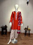 Festive Wear/ Luxurious Embroidered 3-Piece Ensemble (CSS-3011)
