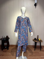 "Urban Maze" Abstract Print Two-Piece Suit (LNS-3003)