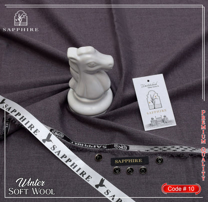 Sale winter sale SAPPHIRE SOFT WOOL  *Luxury Men’s Suitings Great WINTER Festive 2024