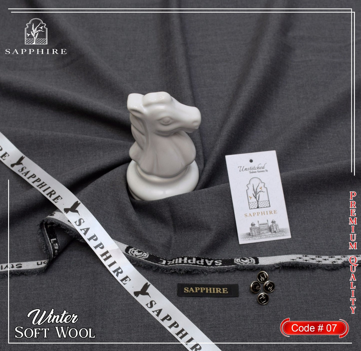 Sale winter sale SAPPHIRE SOFT WOOL  *Luxury Men’s Suitings Great WINTER Festive 2024