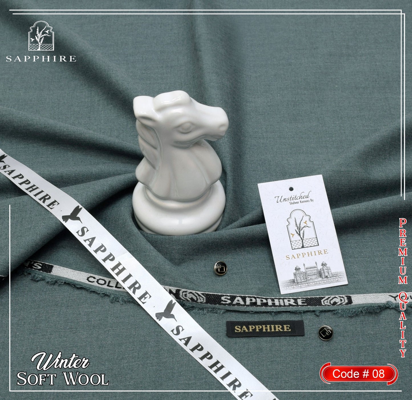 Sale winter sale SAPPHIRE SOFT WOOL  *Luxury Men’s Suitings Great WINTER Festive 2024
