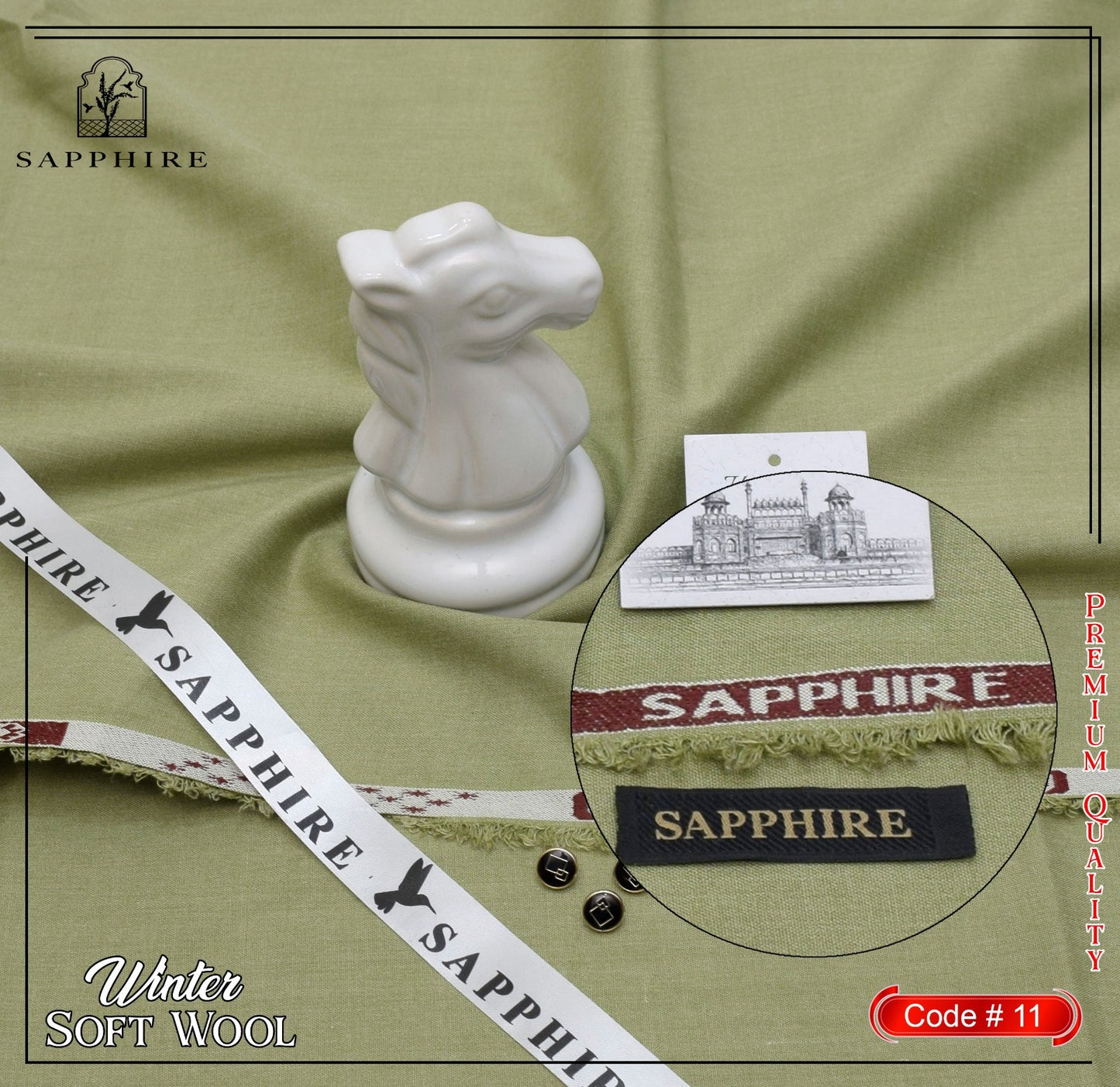 Sale winter sale SAPPHIRE SOFT WOOL  *Luxury Men’s Suitings Great WINTER Festive 2024