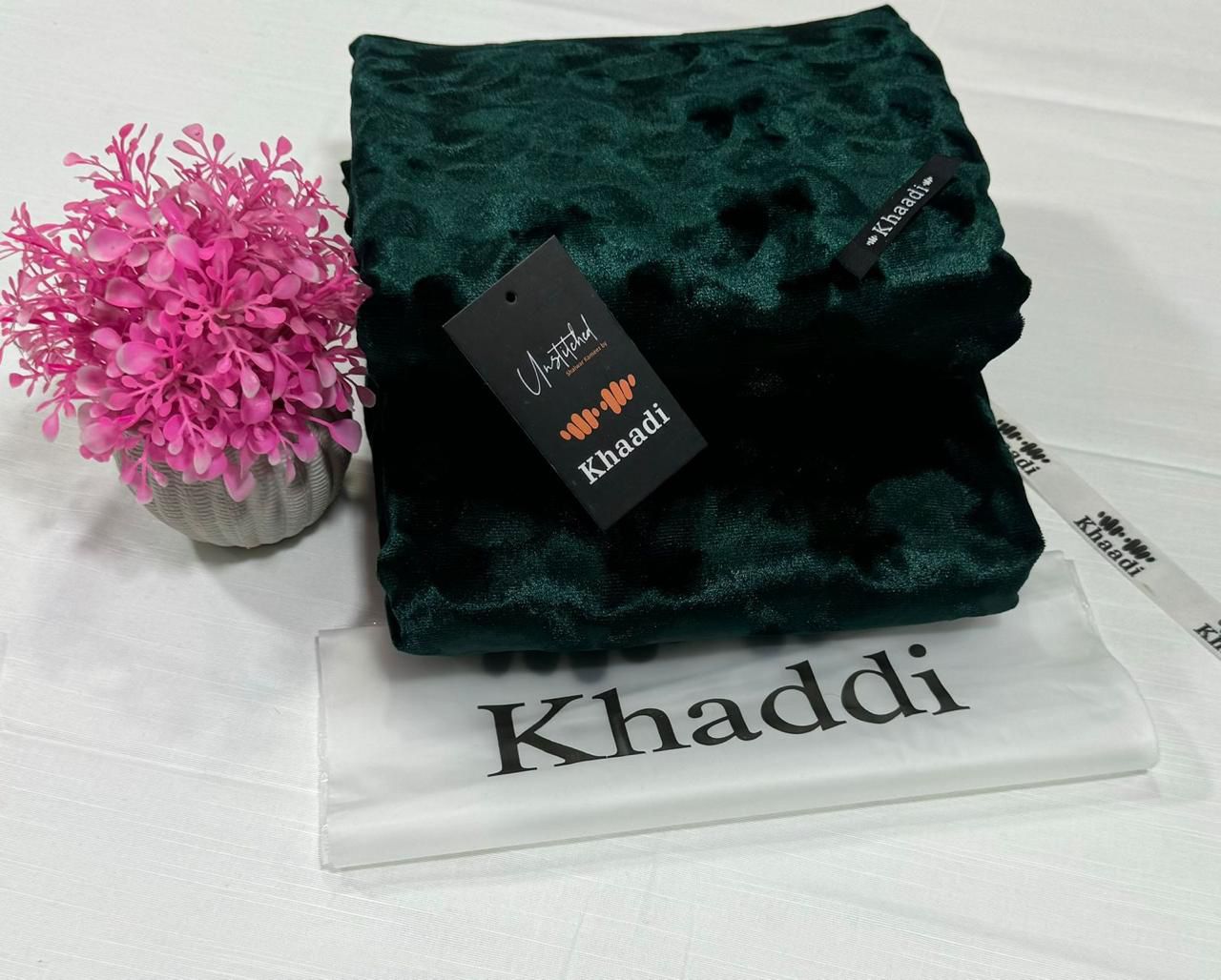 KHADDI 2PC / ALHUMDULILLAH WINTER VELVET PLUCHI COLLECTION 2024-25